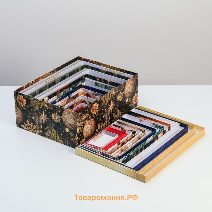 Набор коробок подарочных 15 в 1 «С Новым годом», 12 х 7 х 4 см - 46,6 х 35,2 х 17.5 см