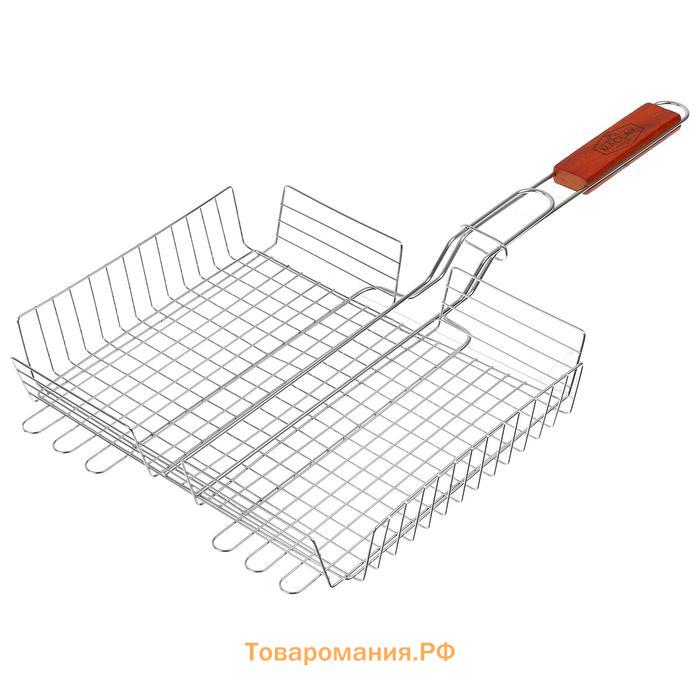 Решётка - гриль универсальная maclay, 26 x 31 см, хромированная сталь, для мангала