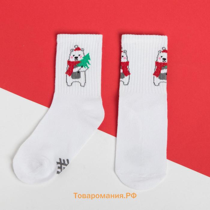 Набор новогодних детских носков KAFTAN «Мишка» 3 пары, р-р 16-18