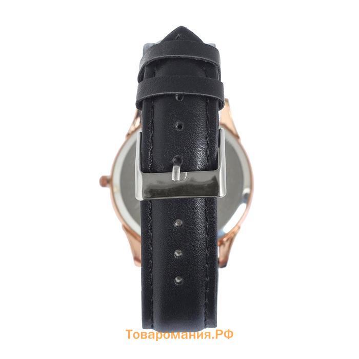 Часы наручные кварцевые мужские "Bolingdun", d-4 см, ремешок экокожа