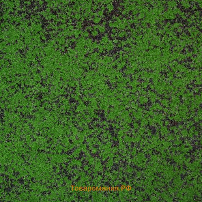 Мох искусственный, декоративный, полотно 1×1 м, зелёный на чёрном, Greengo
