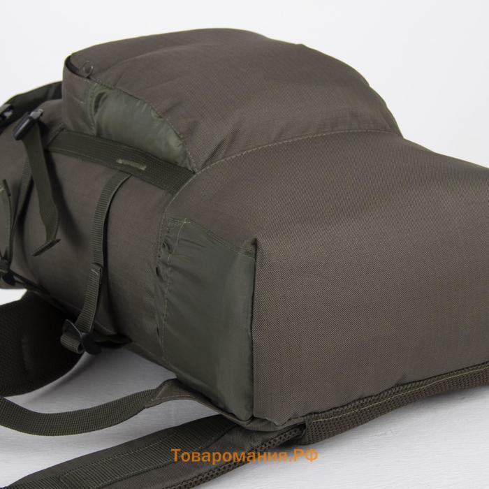 Рюкзак туристический, 70 л, отдел на молнии, 3 наружных кармана, Huntsman, цвет хаки