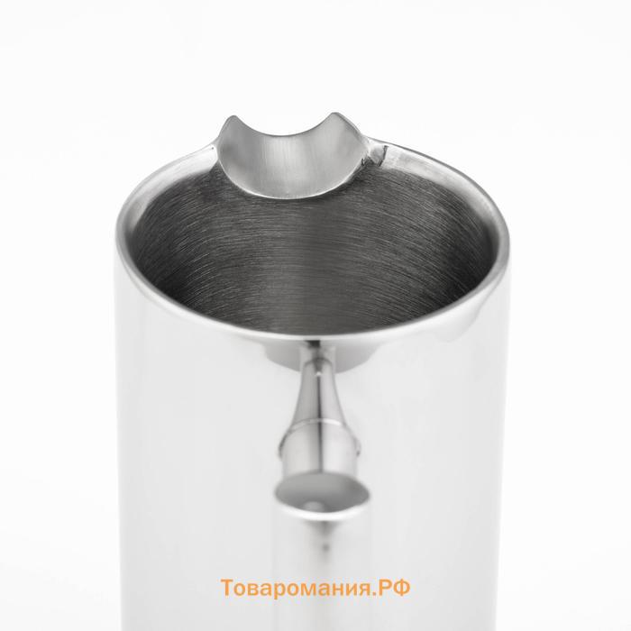 Френч-пресс «Моко», 1 л, нержавеющая сталь, хромированный