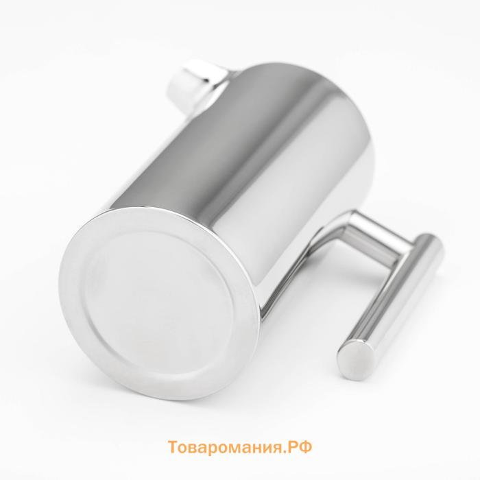 Френч-пресс «Моко», 1 л, нержавеющая сталь, хромированный