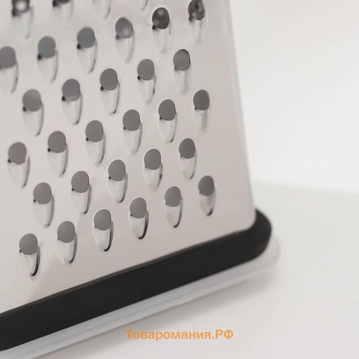 Тёрка с контейнером «Синтай», 13×13.5×24 см, ручка чёрная