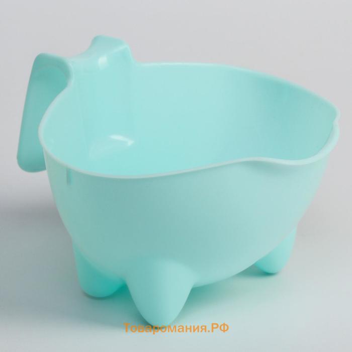 Ковш пластиковый для купания и мытья головы, детский банный ковшик «Буль-Буль», 600 мл., цвет МИКС