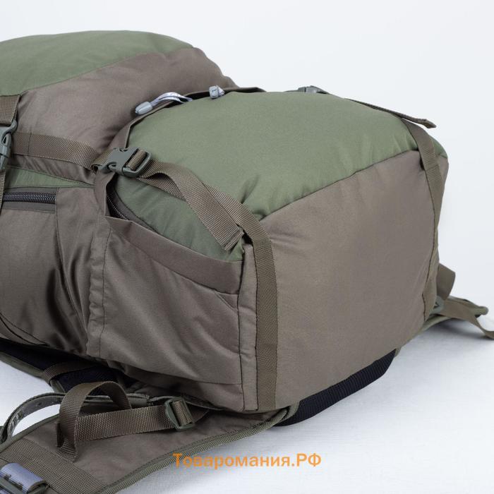 Рюкзак туристический, Taif, 80 л, отдел на стяжке, 2 наружных кармана, 2 боковых кармана, цвет оливковый