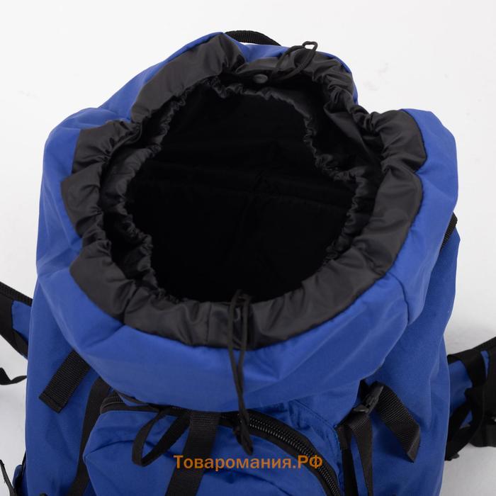 Рюкзак туристический, Taif, 120 л, отдел на шнурке, наружный карман, 2 боковые сетки, цвет синий/голубой
