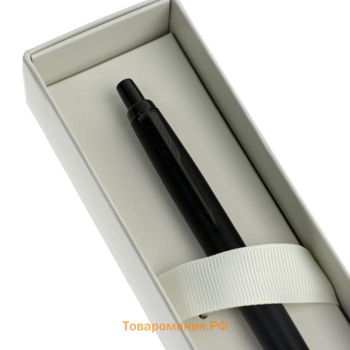 Ручка шариковая Parker Jotter XL Monochrome Black BT, корпус из нержавеющей стали, синие чернила