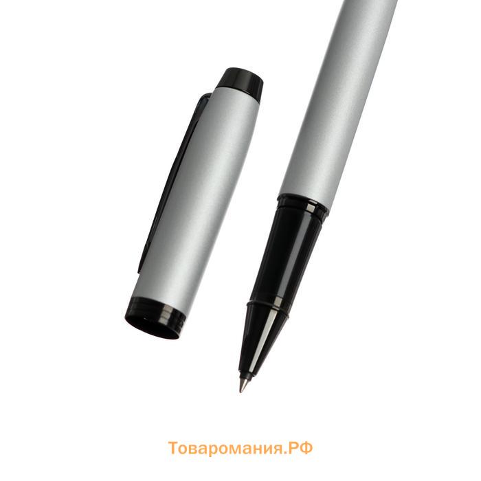 Ручка-роллер Parker IM Achromatic Grey Bt корпус из нержавеющей стали, серый матовый, чёрные чернила