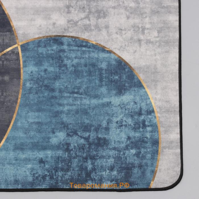 Коврик для дома «Мэни», 50×80 см, цвет синий