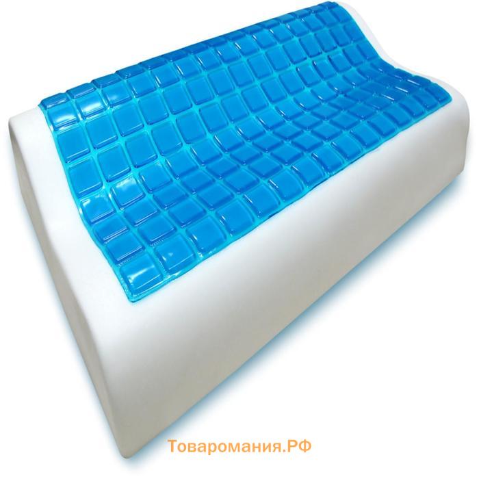 Подушка гелевая Memory Foam, размер 60x40x14 см