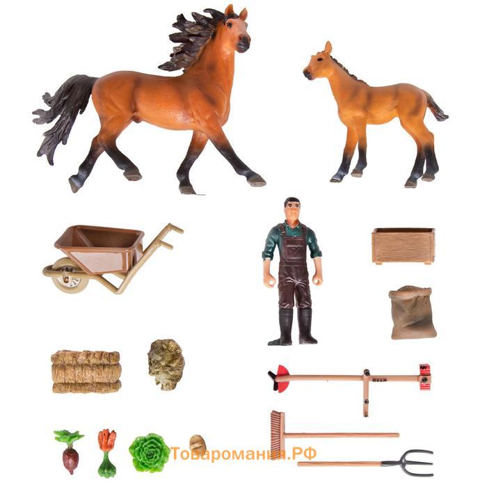 Набор фигурок «Мир лошадей», 16 предметов