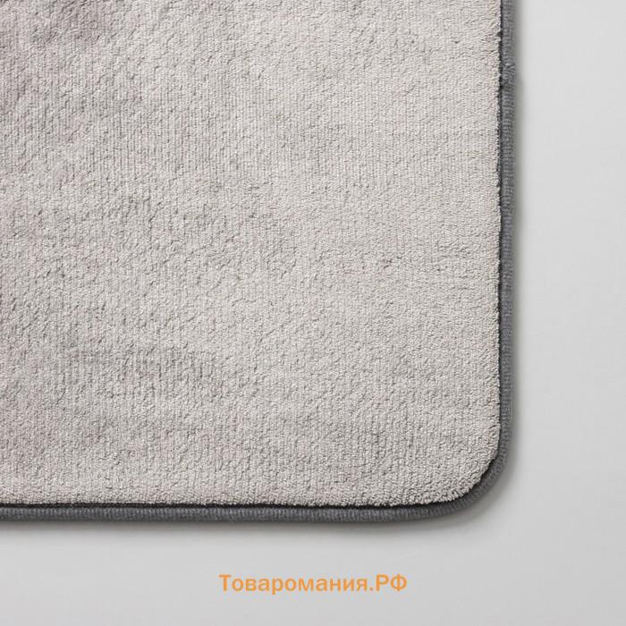 Коврик SAVANNA «Memory foam», 50×80 см, цвет серый