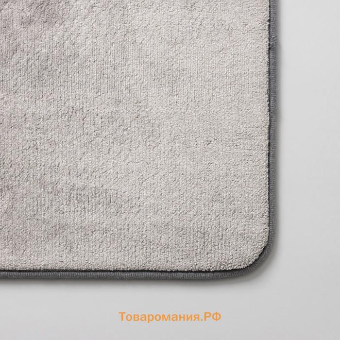 Набор ковриков для ванной и туалета SAVANNA «Memory foam», 2 шт, 60×90 см, 40×60 см, цвет серый
