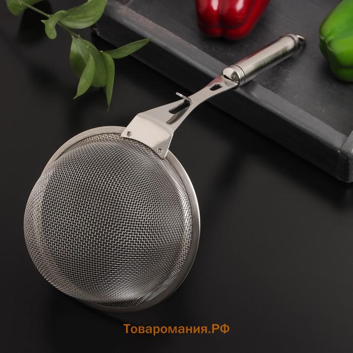 Сито-дуршлаг Magistro Arti, d=14 см, с фиксатором, серебристое
