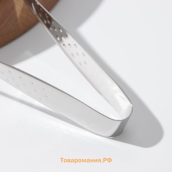 Щипцы кухонные  «Браль», 20.6×12.5×2.2 см, нержавеющая сталь, серебристые