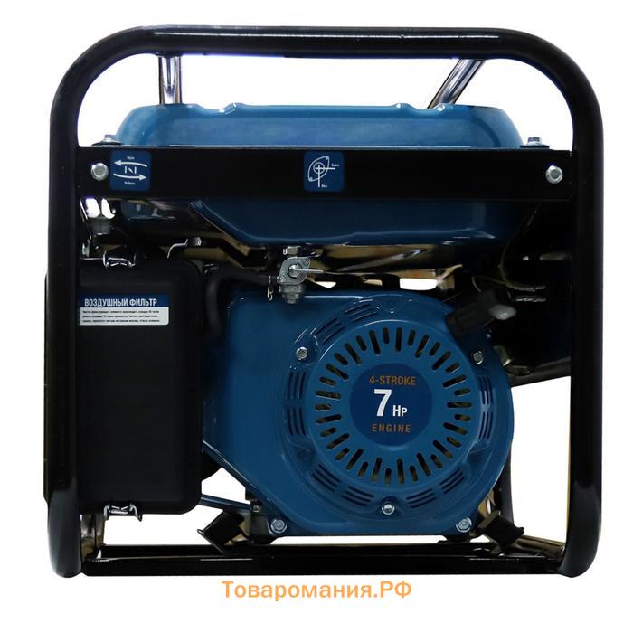 Генератор бензиновый VARTEG G3500, 3.5 кВт, 7 л.с, 2х220 В/16 А, 12 В, ручной старт