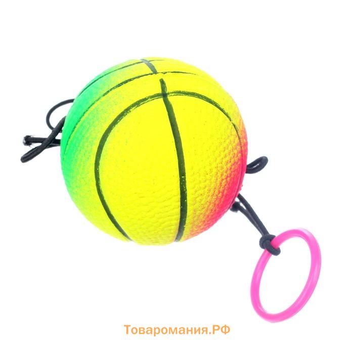 Мяч детский мягкий «Спорт», с резинкой, цвета МИКС, в шоубоксе