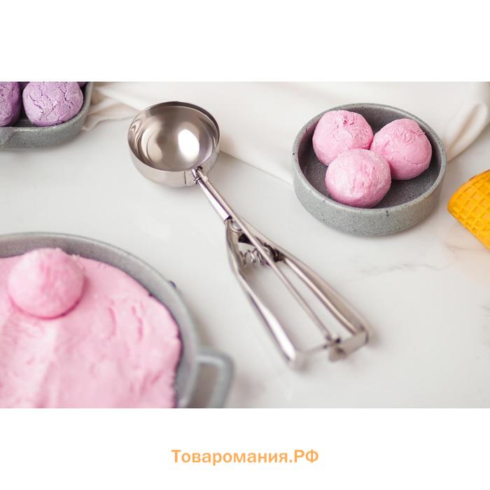 Ложка для мороженого , 22 см, 50 мл, хромированная