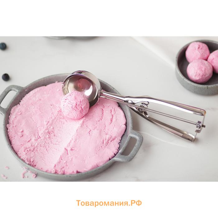 Ложка для мороженого , 22 см, 50 мл, хромированная