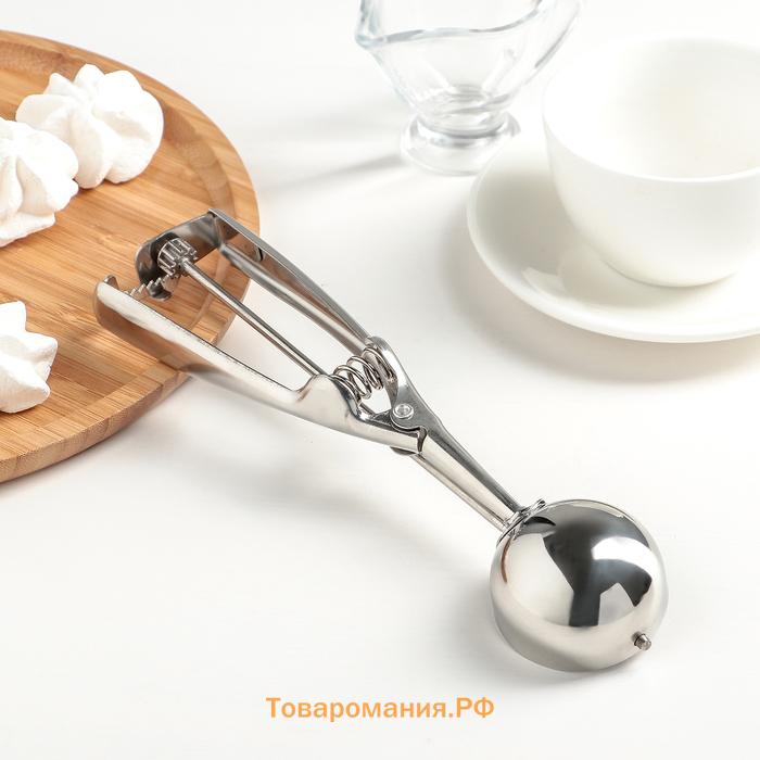 Ложка для мороженого , 22 см, 50 мл, хромированная