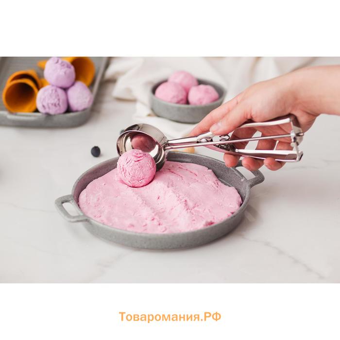 Ложка для мороженого , 22 см, 50 мл, хромированная