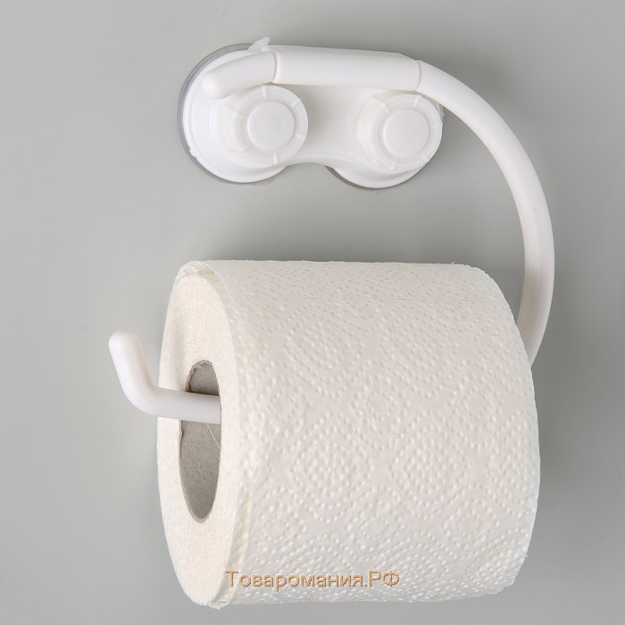 Держатель для туалетной бумаги на присосках, 14,5×15×3 см