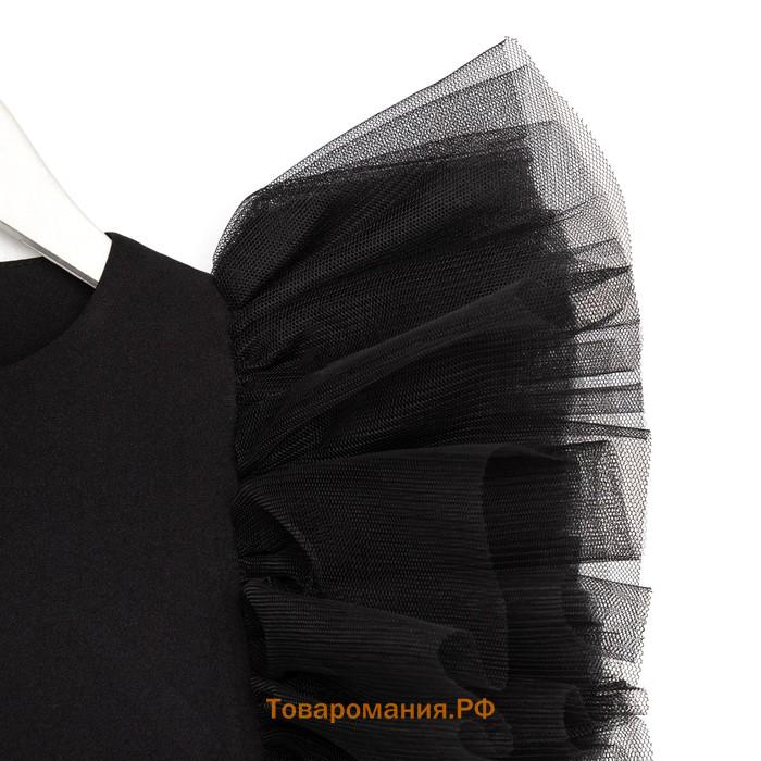 Новый год. Платье нарядное детское MINAKU: PartyDress цвет чёрный, рост 116