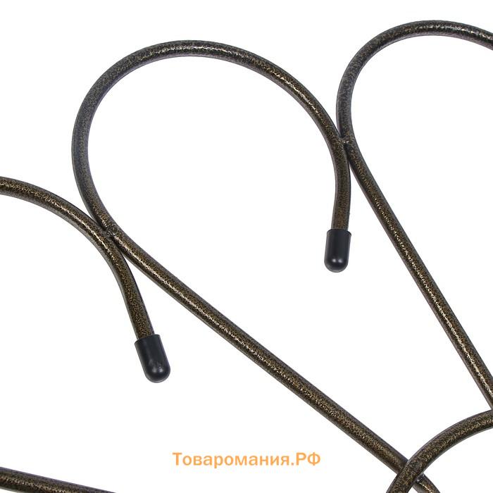 Ограждение декоративное, 62×450 см, 5 секций, металл, бронза, «Павлин», Greengo
