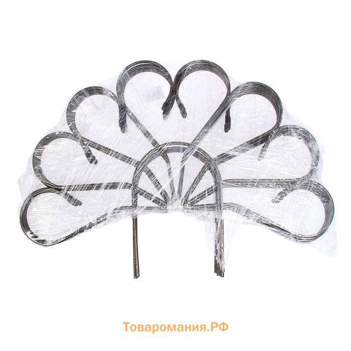 Ограждение декоративное, 62×450 см, 5 секций, металл, бронза, «Павлин», Greengo