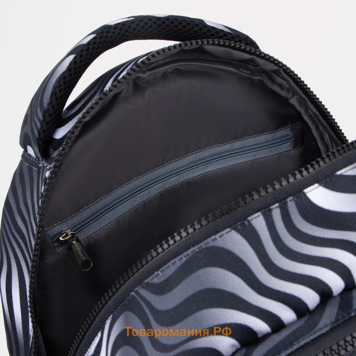 Рюкзак школьный из текстиля на молнии, Erich Krause, 1 карман, цвет чёрный