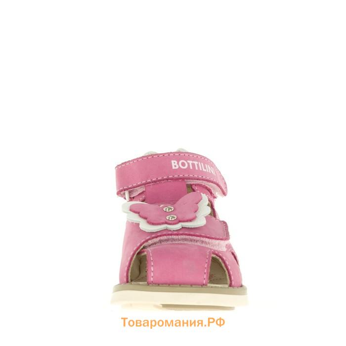 Сандалии детские, размер 19, цвет розовый