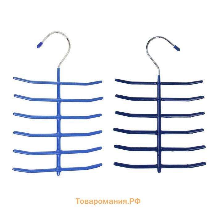 Вешалка многоуровневая для галстуков , антискользящее покрытие, 25×16 см, МИКС