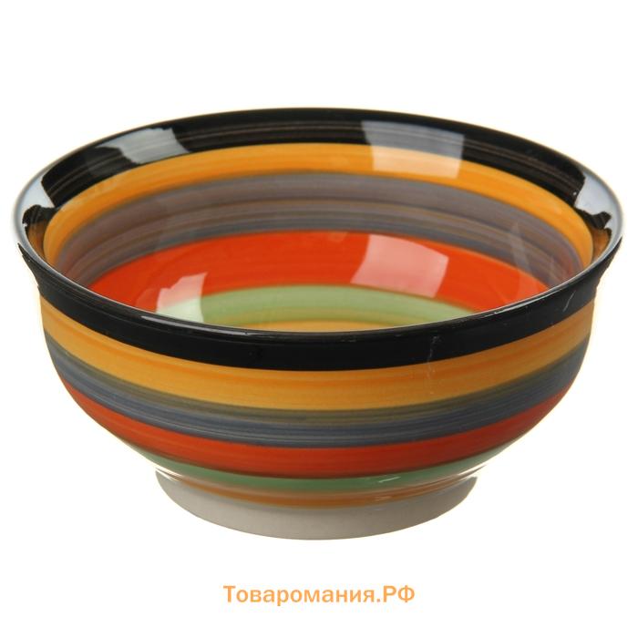 Миска  «Индия», 300 мл, d=11 см, керамика, оранжевая