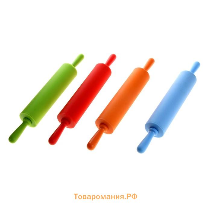 Скалка  «Севилья», 30×4 см, рабочая часть 17.5 см, МИКС