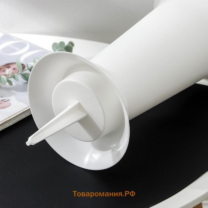 Ваза для цветов под срезку, 2.8, с колышком, пластик, белая