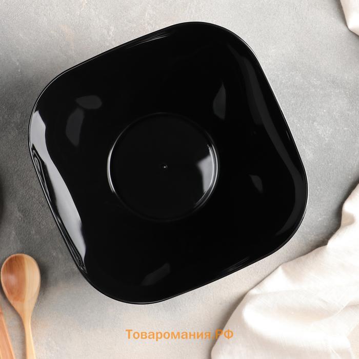 Салатник пластиковый BEROSSI «Рондо», 2 л, чёрный