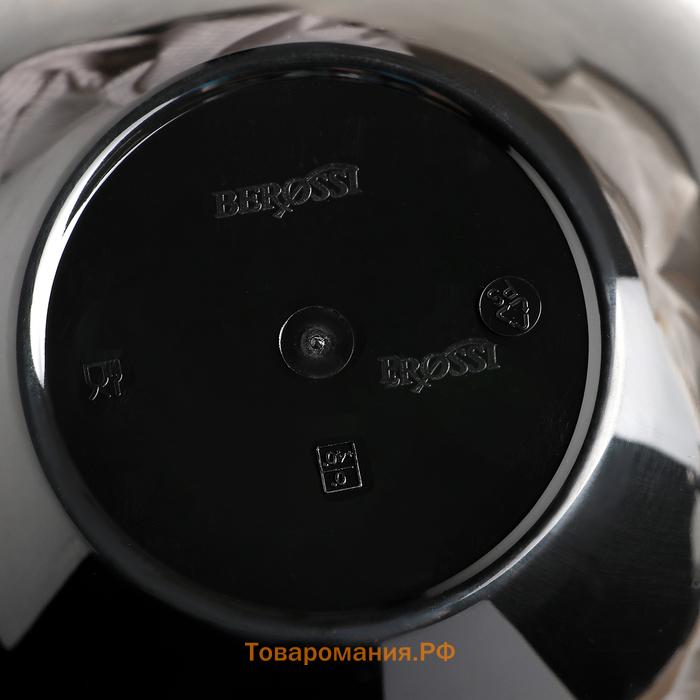 Салатник пластиковый BEROSSI «Рондо», 2 л, чёрный