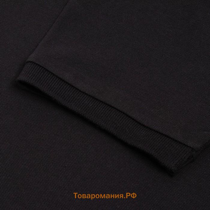 Футболка (поло) мужская MINAKU REGULAR FIT: цвет чёрный, р-р 54