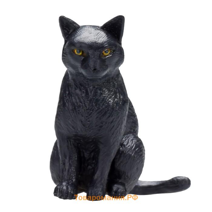 Фигурка Konik «Кошка, чёрная (сидящая)»