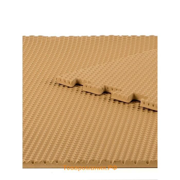 Коврик eva универсальный Eco-cover, Соты 125×65 см, бежевый, трансформер