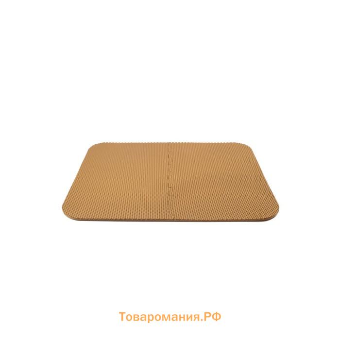 Коврик eva универсальный Eco-cover, Соты 125×65 см, бежевый, трансформер