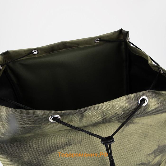 Рюкзак туристический, 55 л, отдел на шнурке, 4 наружных кармана, «ЗФТС», цвет хаки