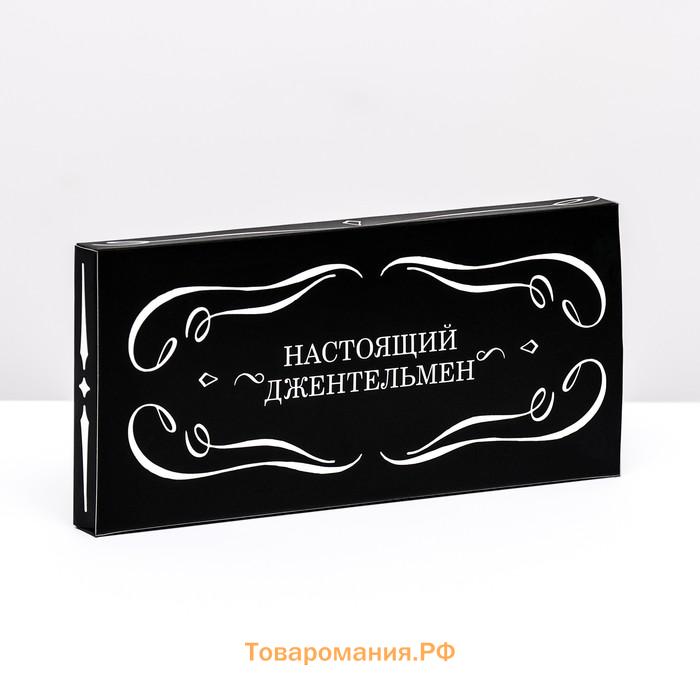 Подарочная коробка под плитку шоколада, с окном «Настоящему мужчине», 17×8×1.4 см