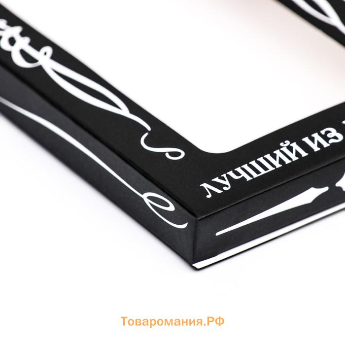 Подарочная коробка под плитку шоколада, с окном «Настоящему мужчине», 17×8×1.4 см