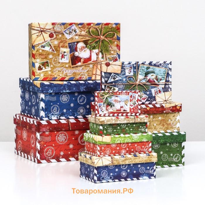 Набор коробок 10 в 1 «Почта от Деда Мороза», 30×19×11.5 - 12×6.5×4 см
