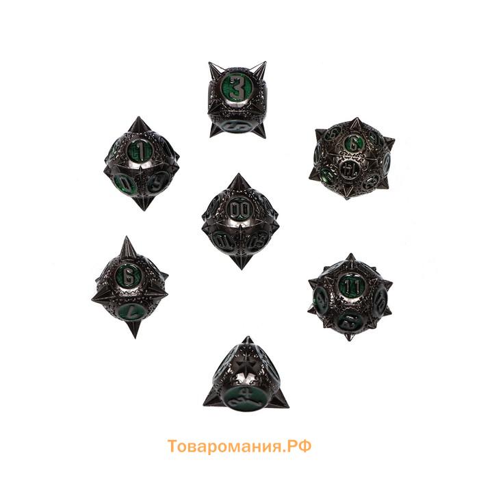 Набор кубиков для ДнД, 7 шт., серые