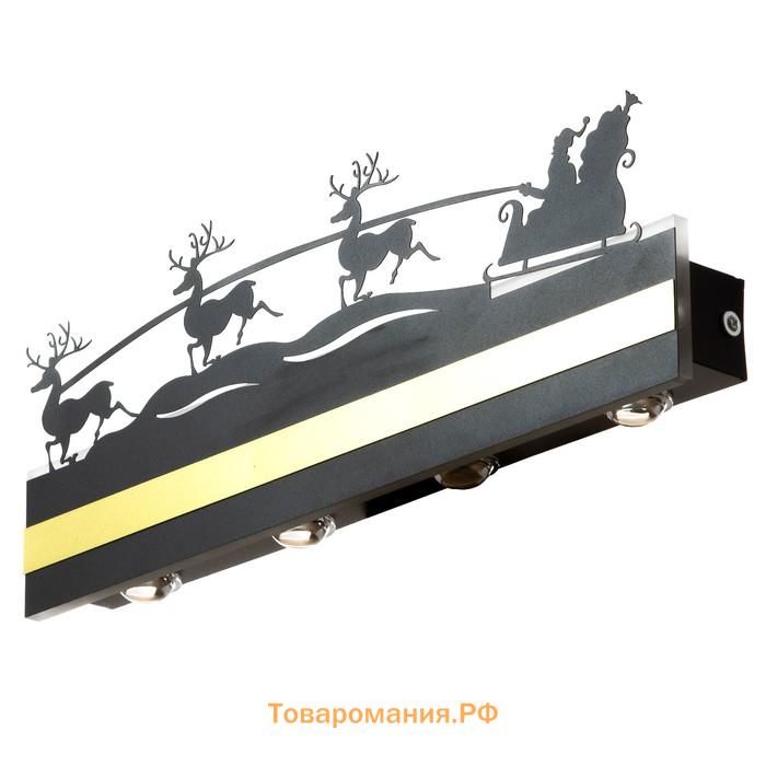 Бра "Санта" LED 4000К 12Вт черный 38х20х4см