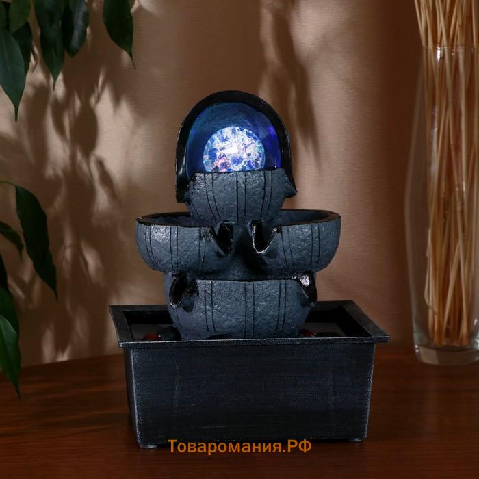 Фонтан настольный «Мелитон», чаши, 19×13×26 см, с подсветкой